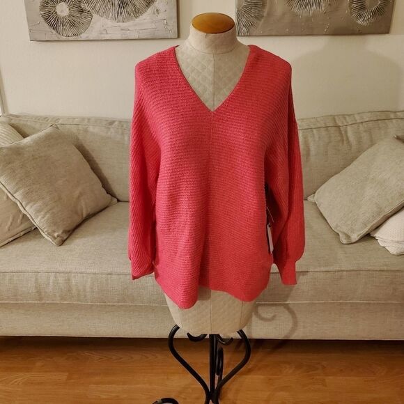 1.State Blouson Sleeve V-Neck Sweater - Picture 4 of 13